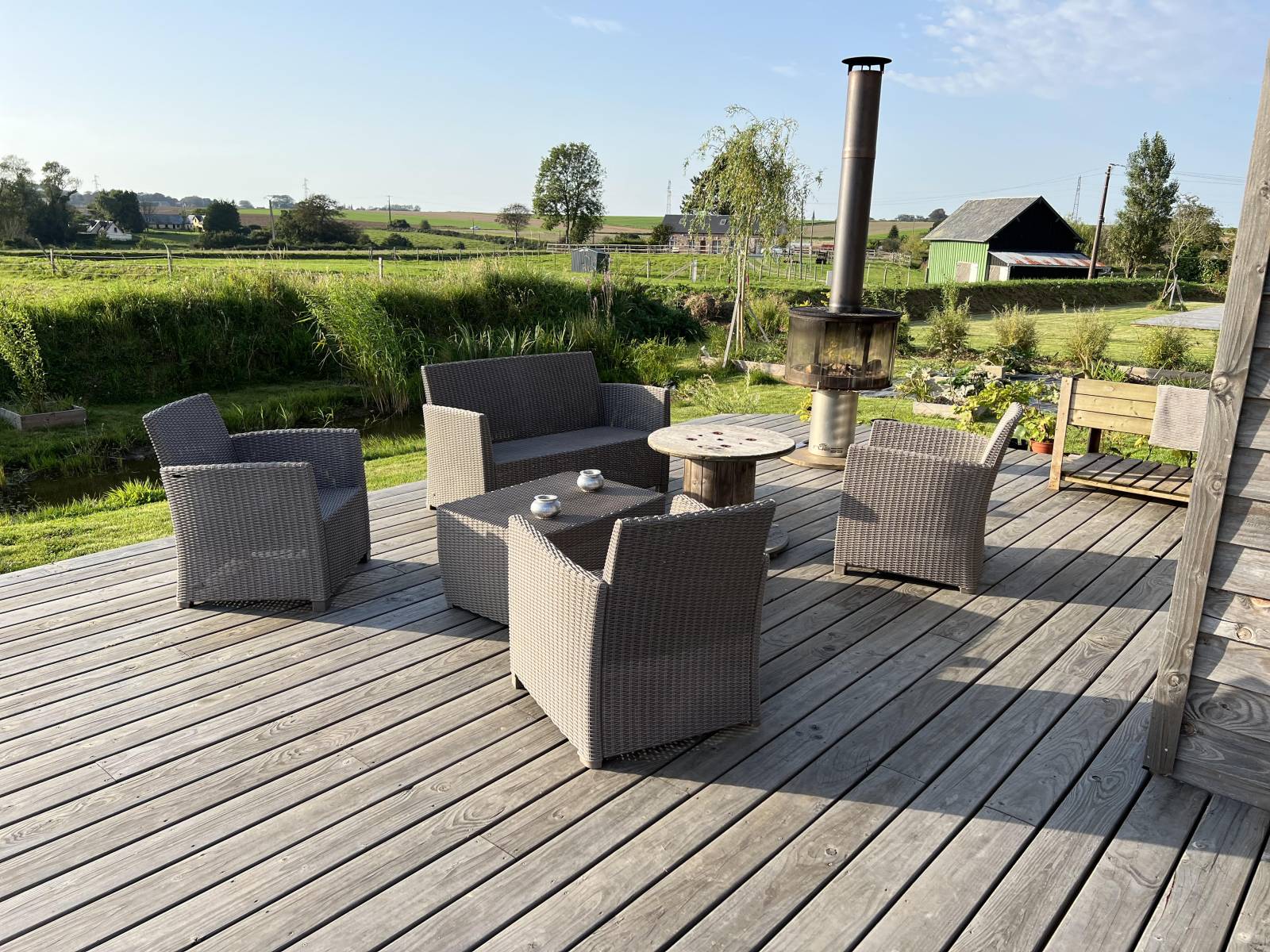 Terrasse bois naturelle Fécamp