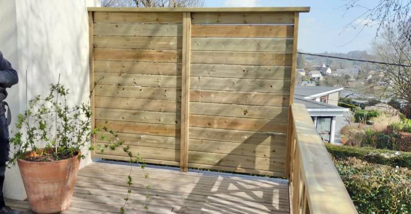 brise vue en bois par Esprit Bois Fécamp